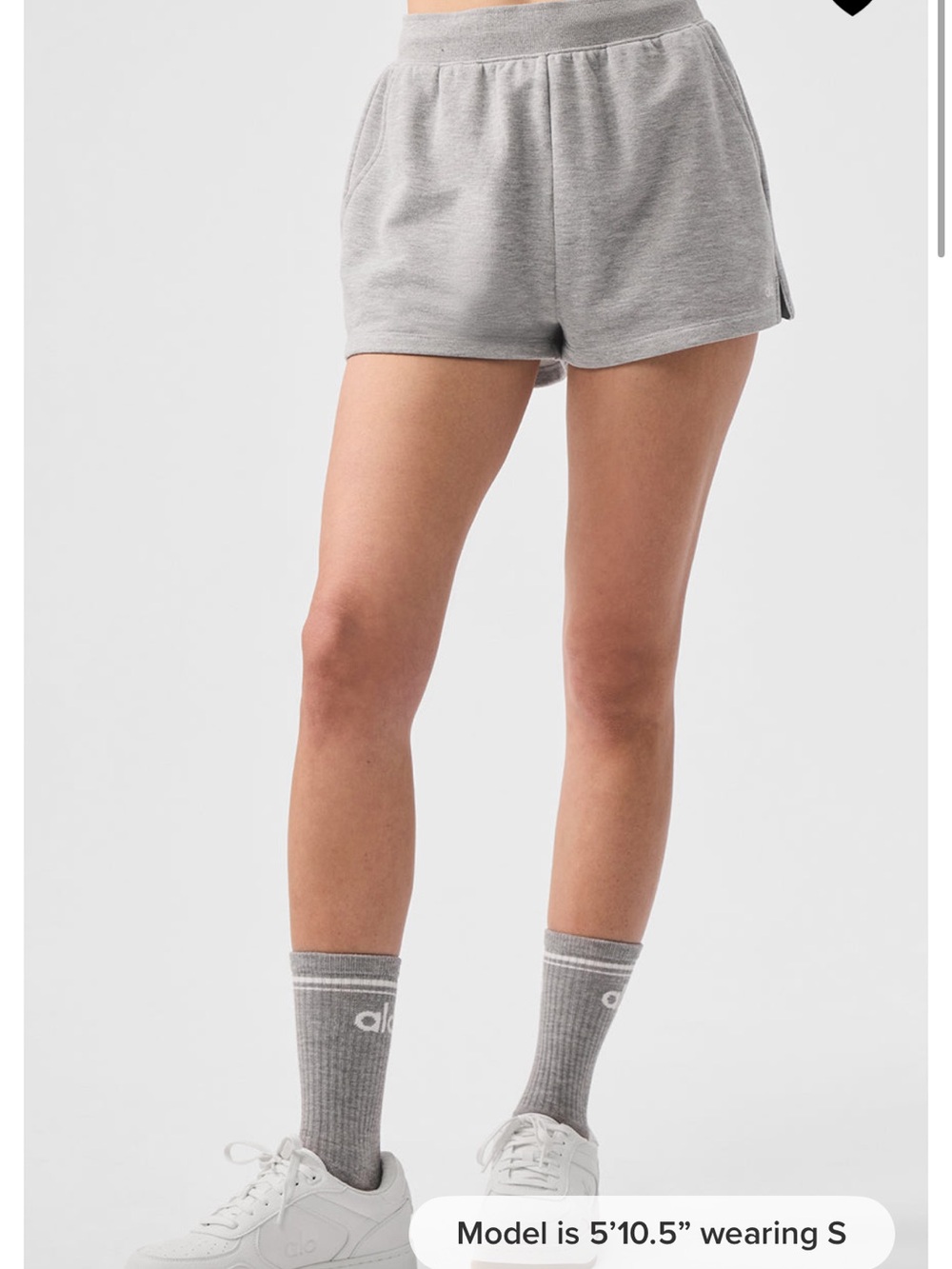 ALO Yoga Low Key Sweat Shorts XS Gray